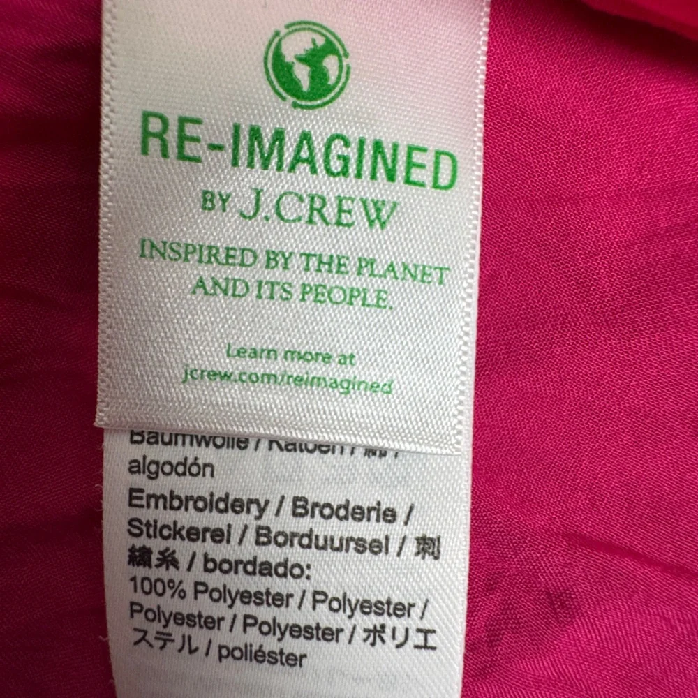 J. Crew Ruffleneck Mini‎ Dress In Eyelet Pink 100% Cotton Dress Size Small